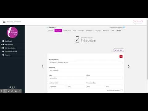 #2 - Resume Builder - Education