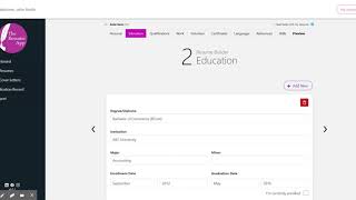 #2 - Resume Builder - Education