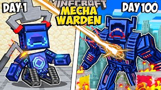 Thumbnail for I Survived 100 Days as a MECHA WARDEN in Minecraft