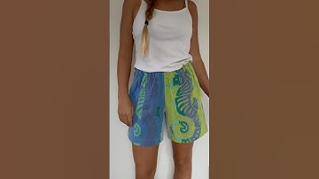 Turning retro towels into shorts