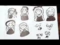 Sketsa Karakter Chibi dan Ekspresi Wajah