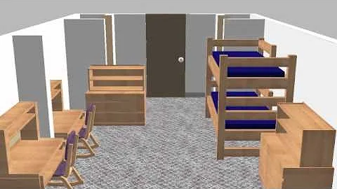 3-D Rendering of Bayliss/Henninger Student Rooms