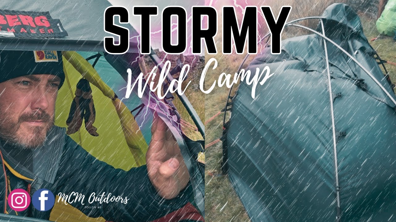 Thunderstorm, Strong Winds and Torrential Rain Wild Camp in the Hilleberg Soulo Black Label Tent