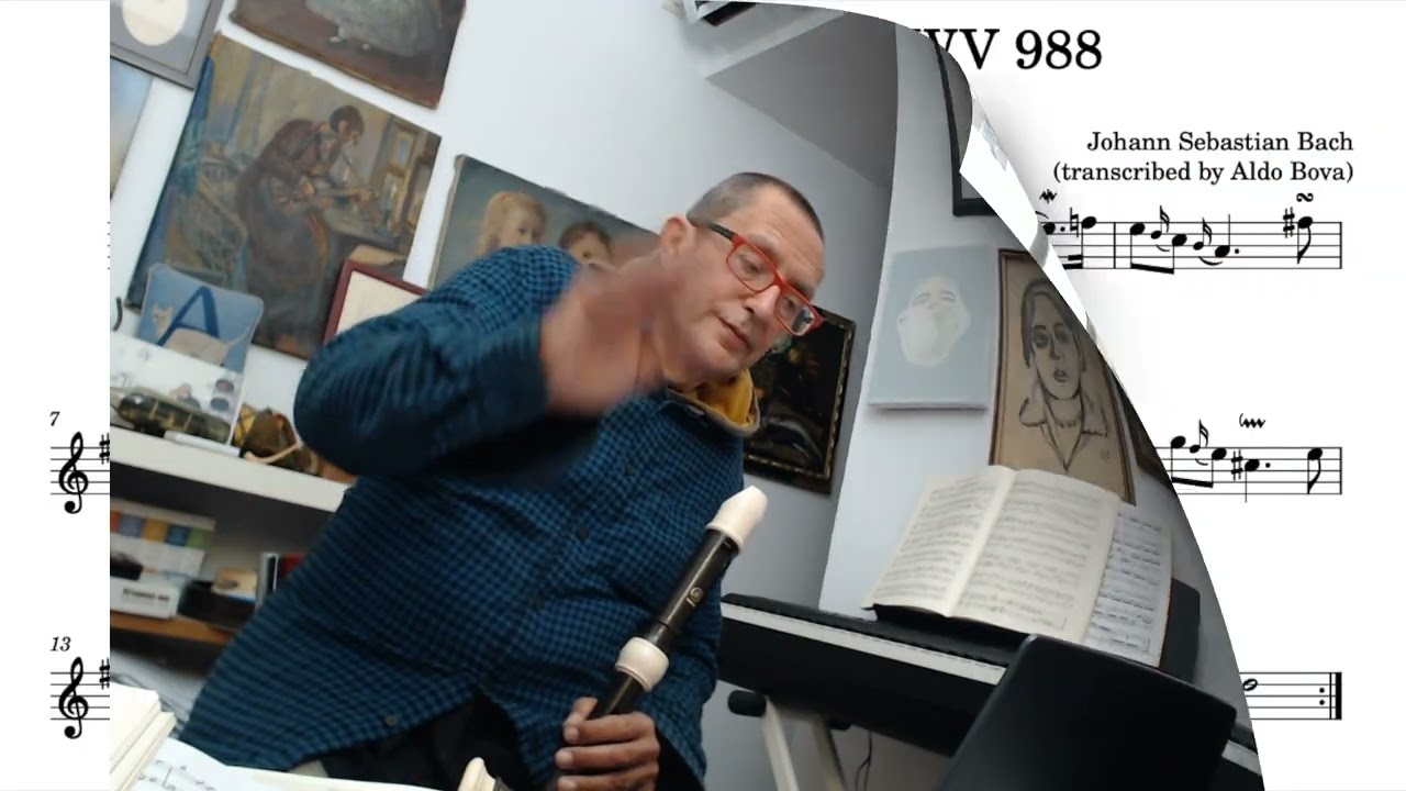 J S Bach, Goldberg variations, BWV 988, Aria, for tenor recorder