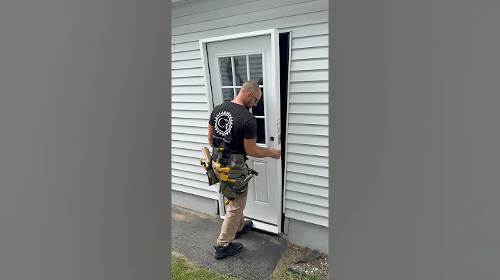 Entry door replacement. #diy #remodeling #construction #ad #dewalttough #door