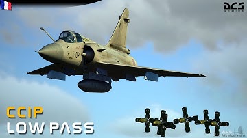 DCS Mirage 2000C CCIP low pass (Mk.82 Snake Eye)