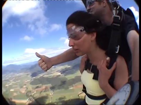 Lara skydiving over Cairns