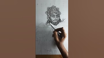 work in progress  drawing hanuman ji  part 1 🙏 #shorts #hanumanji