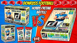*DONRUSS FOOTBALL HOBBY vs RETAIL BOX BATTLE!🥊🏈 WHICH IS THE BETTER OPTION?!🤔
