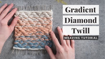 DIY Weaving Gradient Diamond Twill