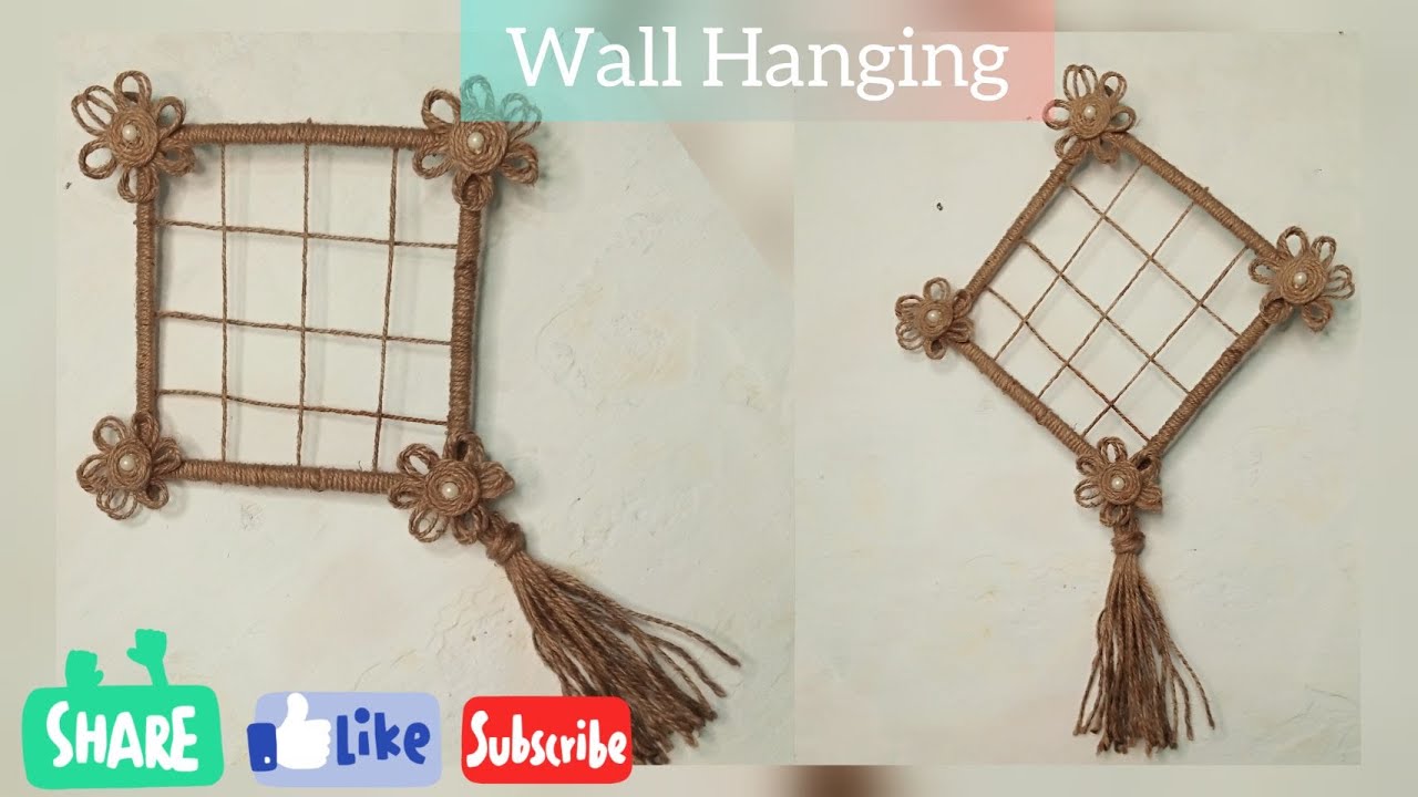 DIY Wall Hanging / Home Decor Ideas / Jute Rope Art / YouTube