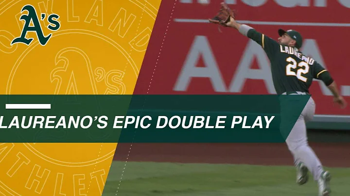 Ramon Laureano fires a 321-ft. throw to turn a dou...