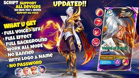 UPDATE | Script Skin Aamon Soul Vessel - Vessel Of Deceit No Password Full Effect Voice | Aamon MLBB