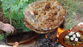 خبز تافرنوت السوسي 🇲🇦🤤طاجين سوسي بالبرقوق و الزبيب والبيض البلدي👌🔥 من قلب البادية 
