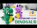 DIY Modeling clay kids tutorial DINOSAUR easy | air dry magic HEY CLAY | clay and play