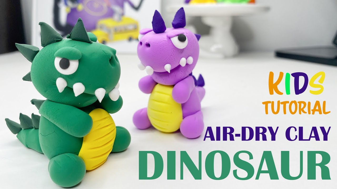 Design Your Own Dinosaur Air Dry Clay Kit - 653899796617