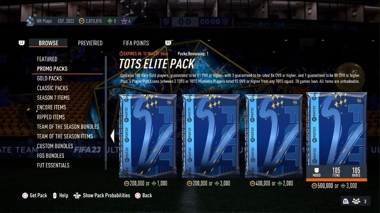 500K TOTS Elite Pack Opening - FIFA 23 Ultimate Team - YouTube