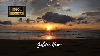 Amazing Sunset Golden Hour with dark Clouds - Stock Royalty free #goldenhour #sunsetlandscape