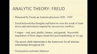 Theories of Psychological Development Psy 30 and 32