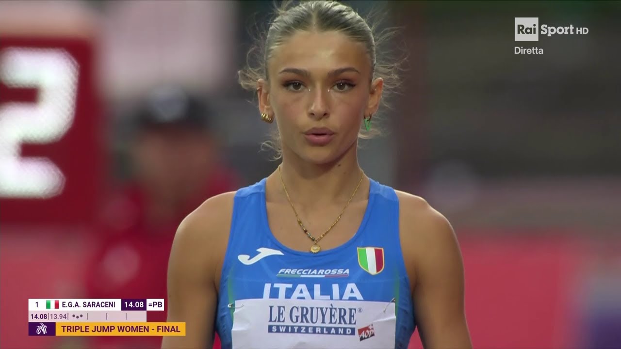 Europei U20 2025 Tampere - Finale salto triplo F - Erika Saraceni - Oro🥇