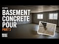 Basement Concrete Pour Part 3 | Main Slab Rustic Barnwood Stamp | ICF Castle