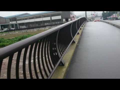 静岡県裾野市台風5号の影響で増水した黄瀬川　20170807