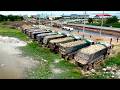 NEW Location Filling Land USE HYUNDAI GROUP Truck24T Dumping & Komatsu Dozer D53P Spreading Stone