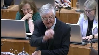 Mark Drakeford can't contain his fury after being challenged by Welsh Tory leader