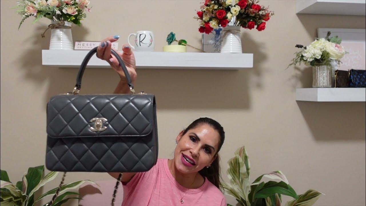 CHANEL SMALL TRENDY CC REVIEW (FLAP BAG WITH TOP HANDLE), WHAT FITS INSIDE,  & MOD SHOTS!!! 