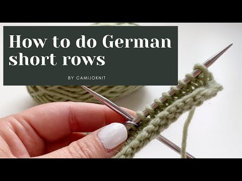 A smal tutorial on how to work the German short row from both the right side and the wrong side