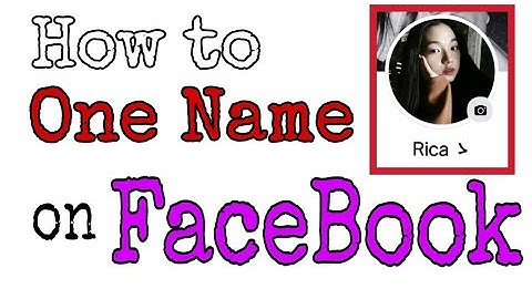 How to One Name On Facebook (2022 - 2025) 100% Working