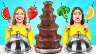 Chocolate Fountain Fondue Challenge | Delicious Kitchen Hacks by Multi DO Challenge