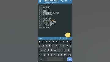 Drawing "Python logo" using Python turtle in android phone 🤙
