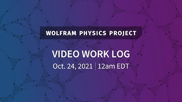 Wolfram Physics Project: Video Work Log Sunday, Oct. 24, 2021