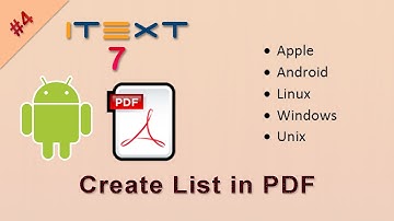 Create List in Pdf using iText 7 Android Tutorial. Add List in the PDF iText 7 Android.