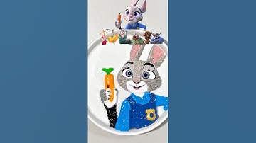 Painting Zootopia Characters → Mixing Into a New Color! Can You Guess It?）（part 12）🎨❓ #colormixing