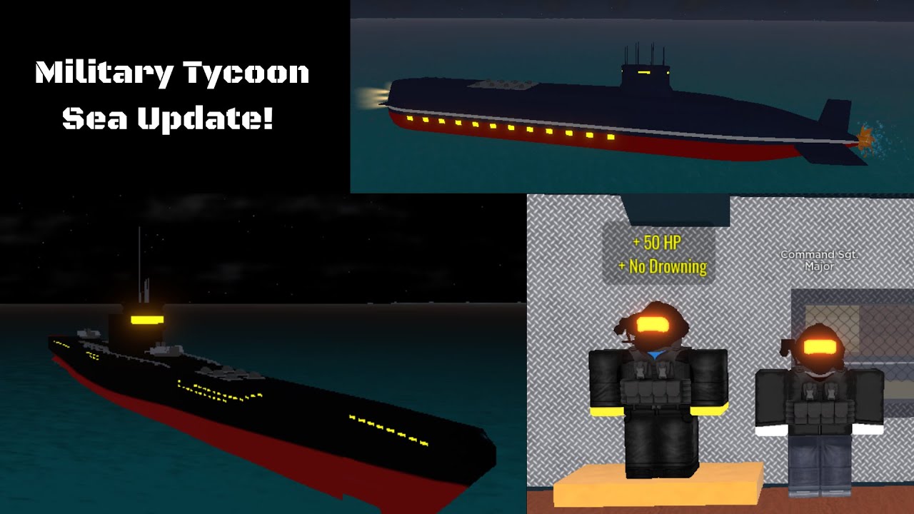 Showcasing the new submarines from the latest Military Tycoon update