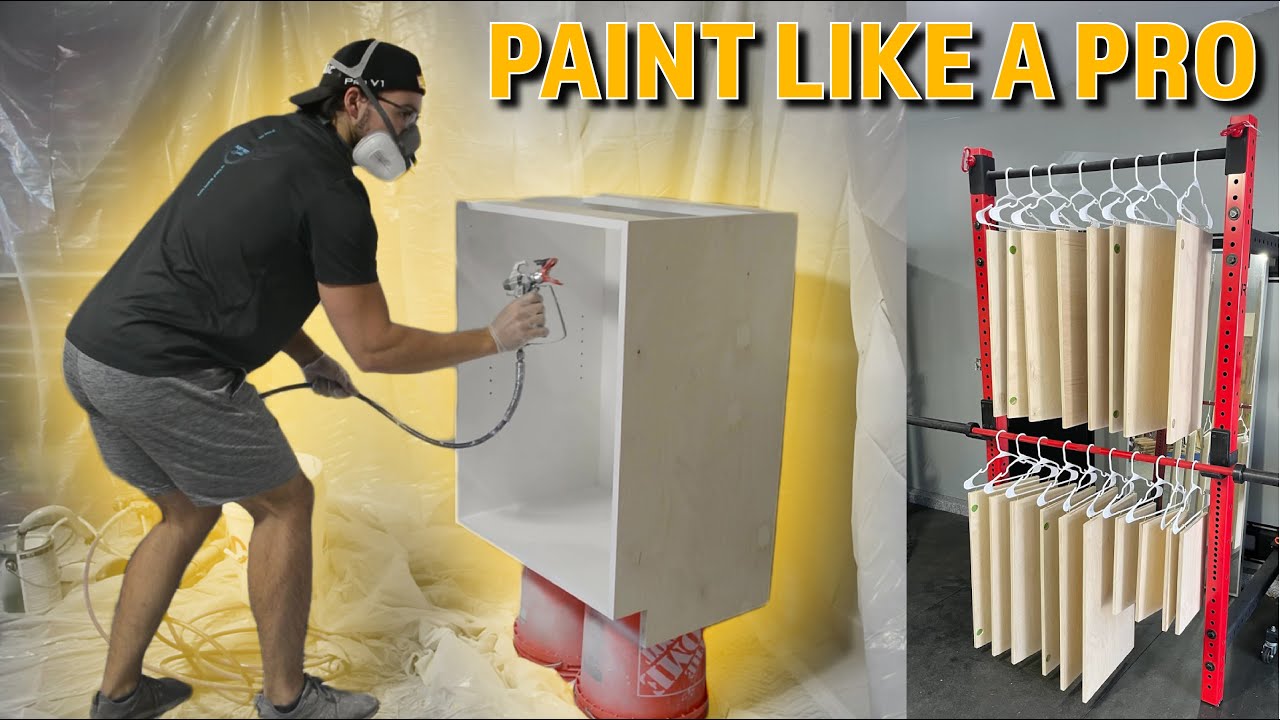 Как покрасить кухонные шкафы с помощью краскопульта и получить профессиональный результат | Проек...