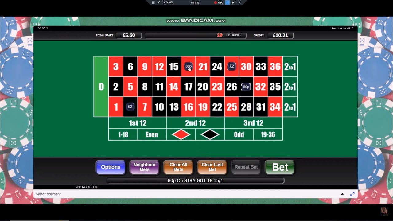 get 20p Roulette Online monthly bonus in UK