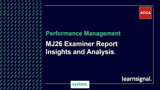 PM March/June 2026 Examiner Report