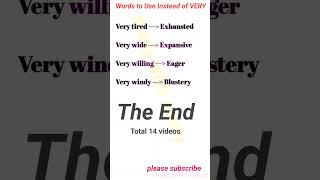 What should you use instead of very |#shorts #video #english #speakenglish #grammar #englishshorts