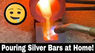 Melting Silver - Pouring Silver Bars at Home - Stamping Silver