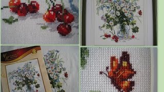 Вышивка крестиком мамы.Натяжка нитками.Оформление по совету Айвара Пожарского.
