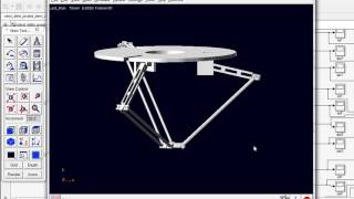 MSC-ADAMS MATLAB Parallel type delta robot cosimulation