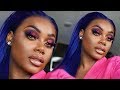 BLUE HAIR 2.0 | HIDDEN RAINBOW | BRIGHT NEON SMOKEY EYE | Kiss colors