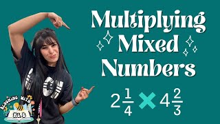 How To Multiply MIXED NUMBERS // Reverse C Method // 5th & 6th grade math