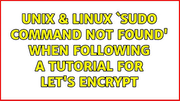 Unix & Linux: `sudo: command not found