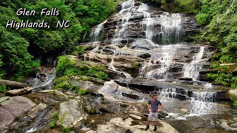Exploring a Temperate RAINFOREST In The Appalachian Mountains | Hiking Glen Falls In Highlands, NC