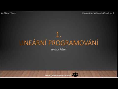 Video: Kolik optimálních řešení v lineárním programování?