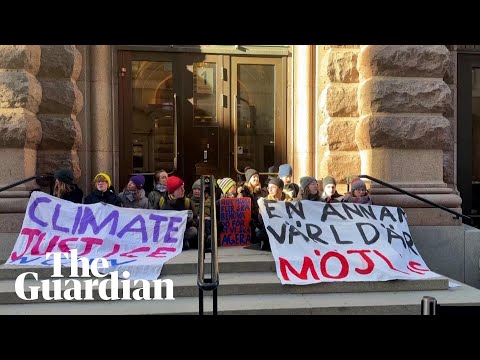Greta Thunberg joins climate activists blocking Swedish parliament